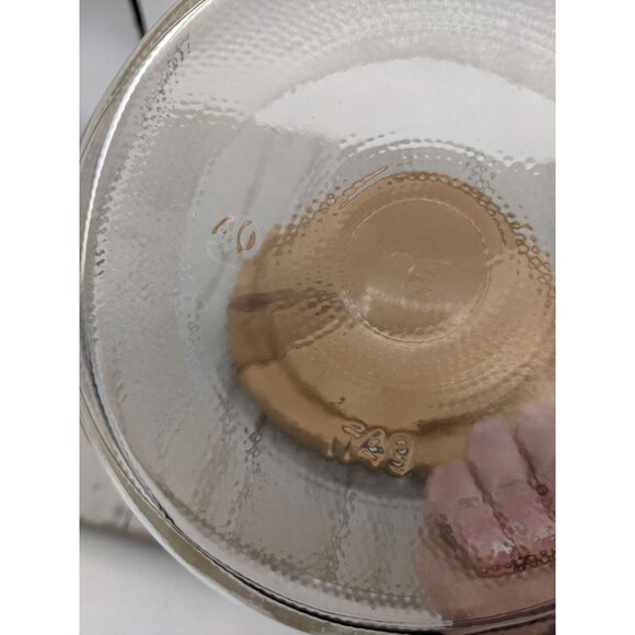 Glass Food Storage Serving Bowl 6" w/ Natural Wood Serving Tray Lid 1749 Cheese - Picture 6 of 6